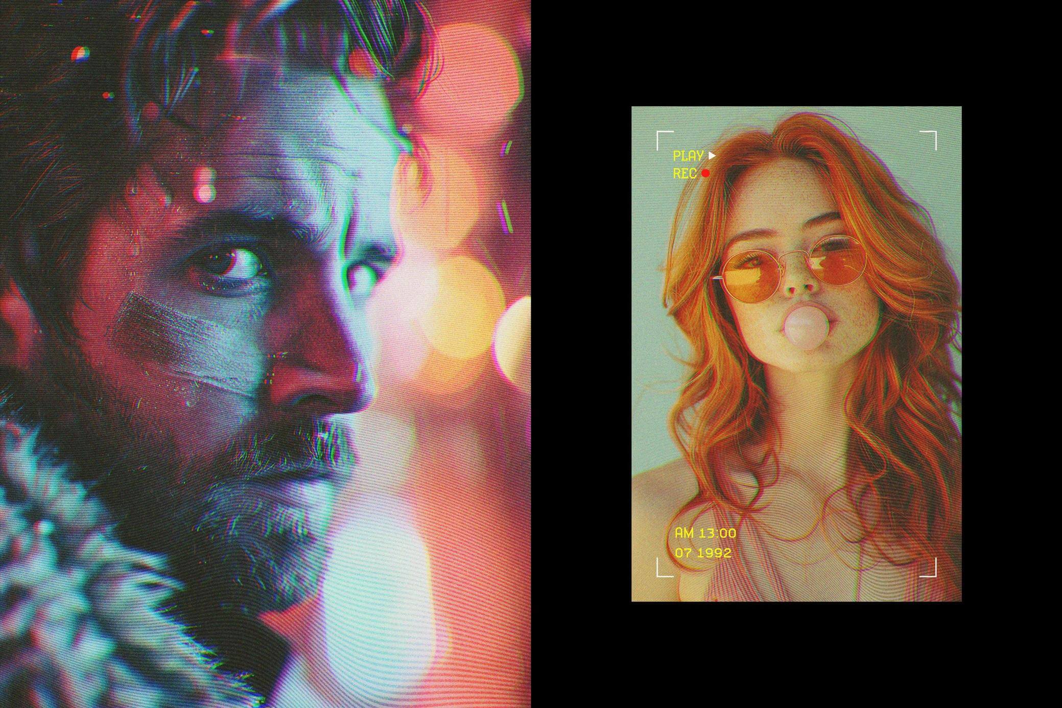 Free Vintage VHS Tape Photo Effect PSD