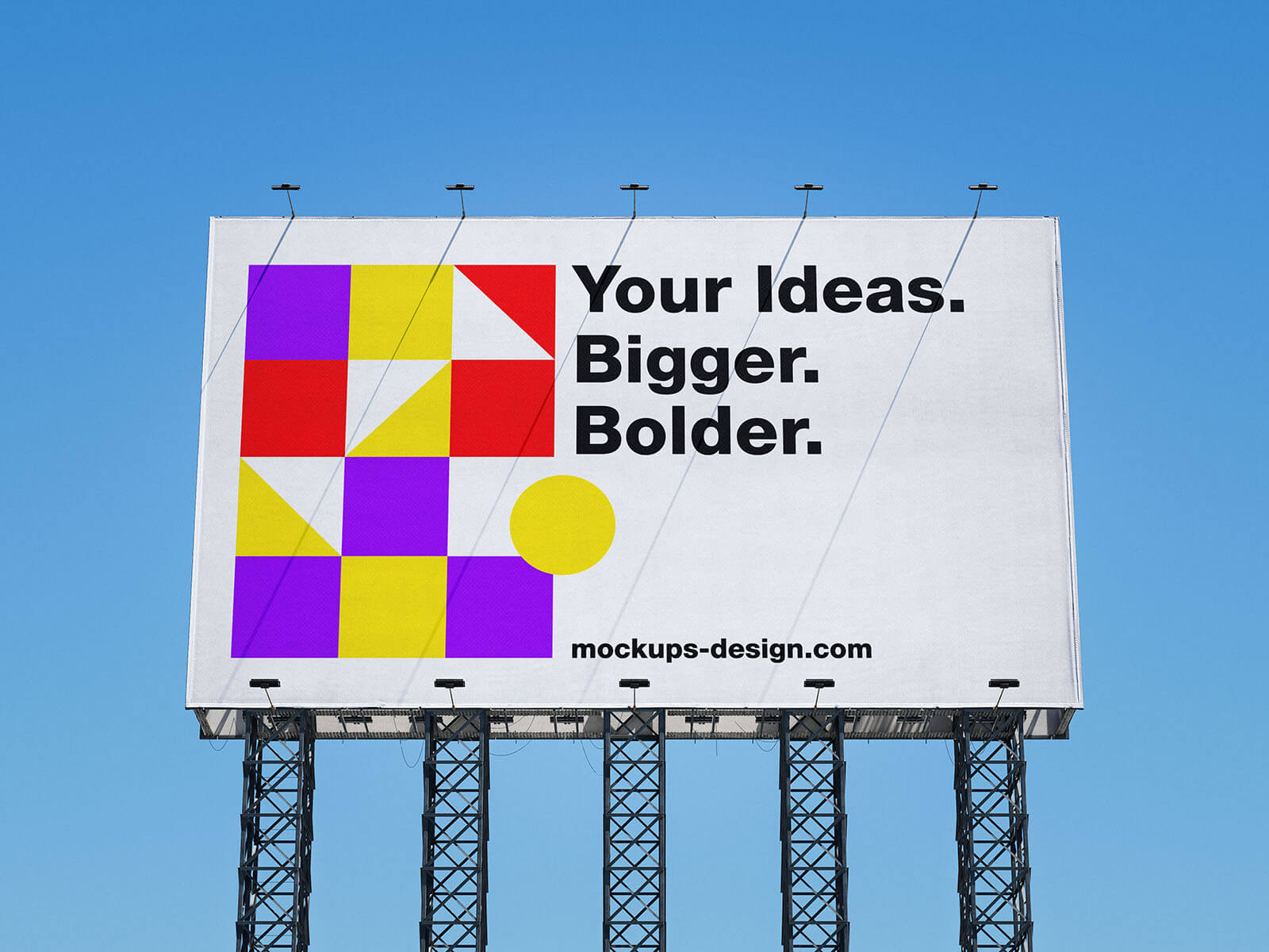 4 Free Dual Sided Large Format Billboard Mockup PSD Files