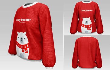 3 Free Cozy Sweater Mockup PSD