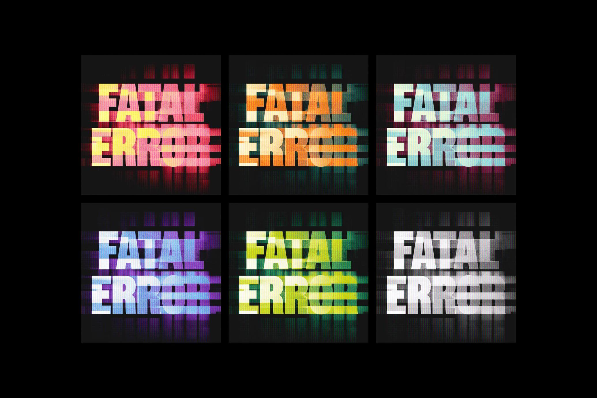 Free Fatal Error Glitch Text Effect PSD file