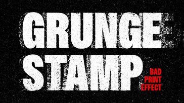 Free Grunge Print Stamp Text Effect PSD file