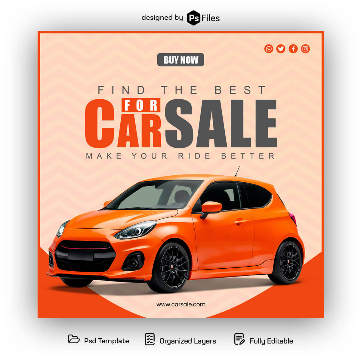 Free Luxury Car Sale Post PSD Template