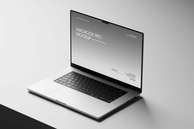 Free Macbook Pro 16 2024 Mockup PSD