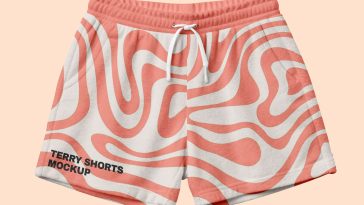 Free Men’s Terry Shorts Mockup PSD