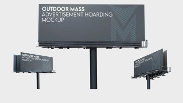 Free Outdoor Mass Advertisement Hoarding Billboard PSD