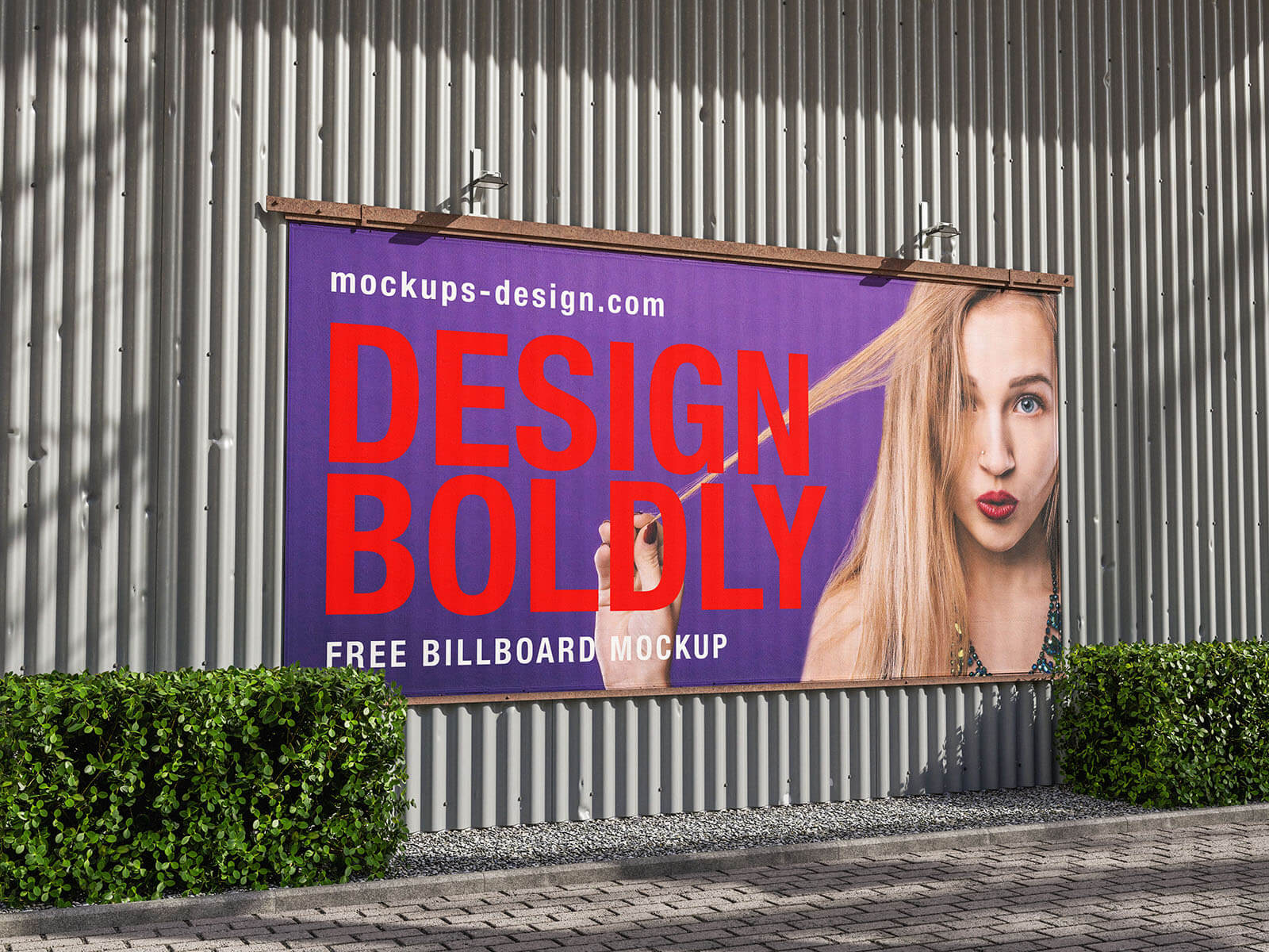 Free Outdoor Mounted Billboard Mockup PSD Set