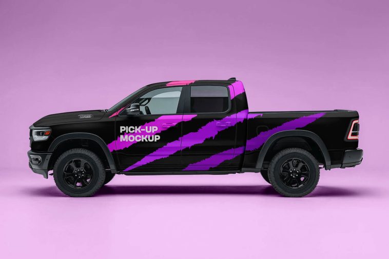 Free Pick-Up Truck Mockup PSD