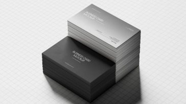 Free Premium Stacked Business Card Mockup PSD