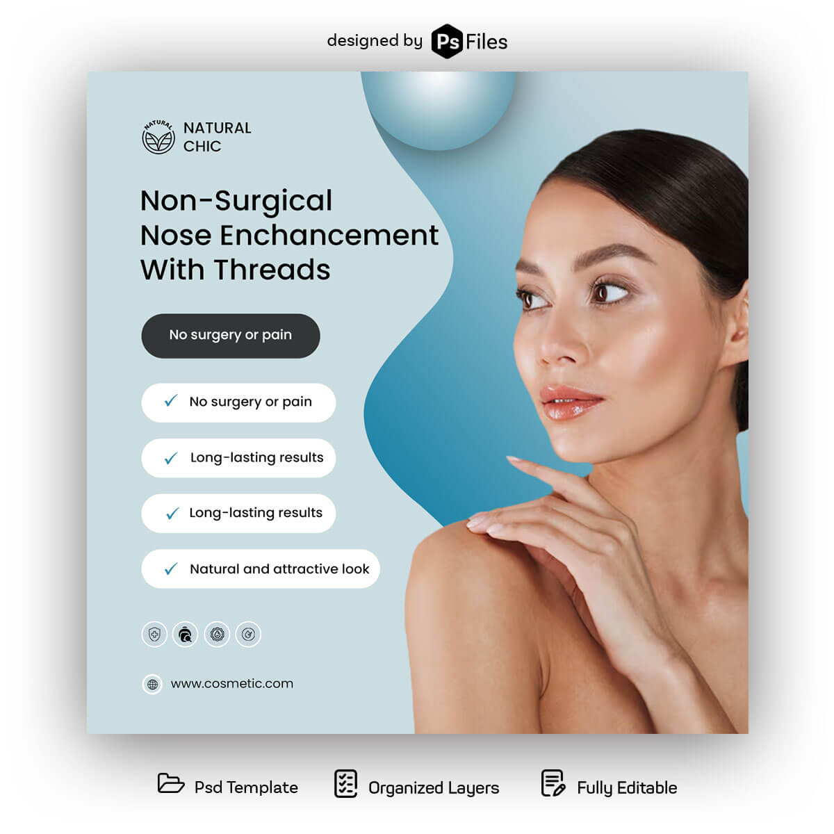 Free Skin Care Social Media Post Design PSD Template