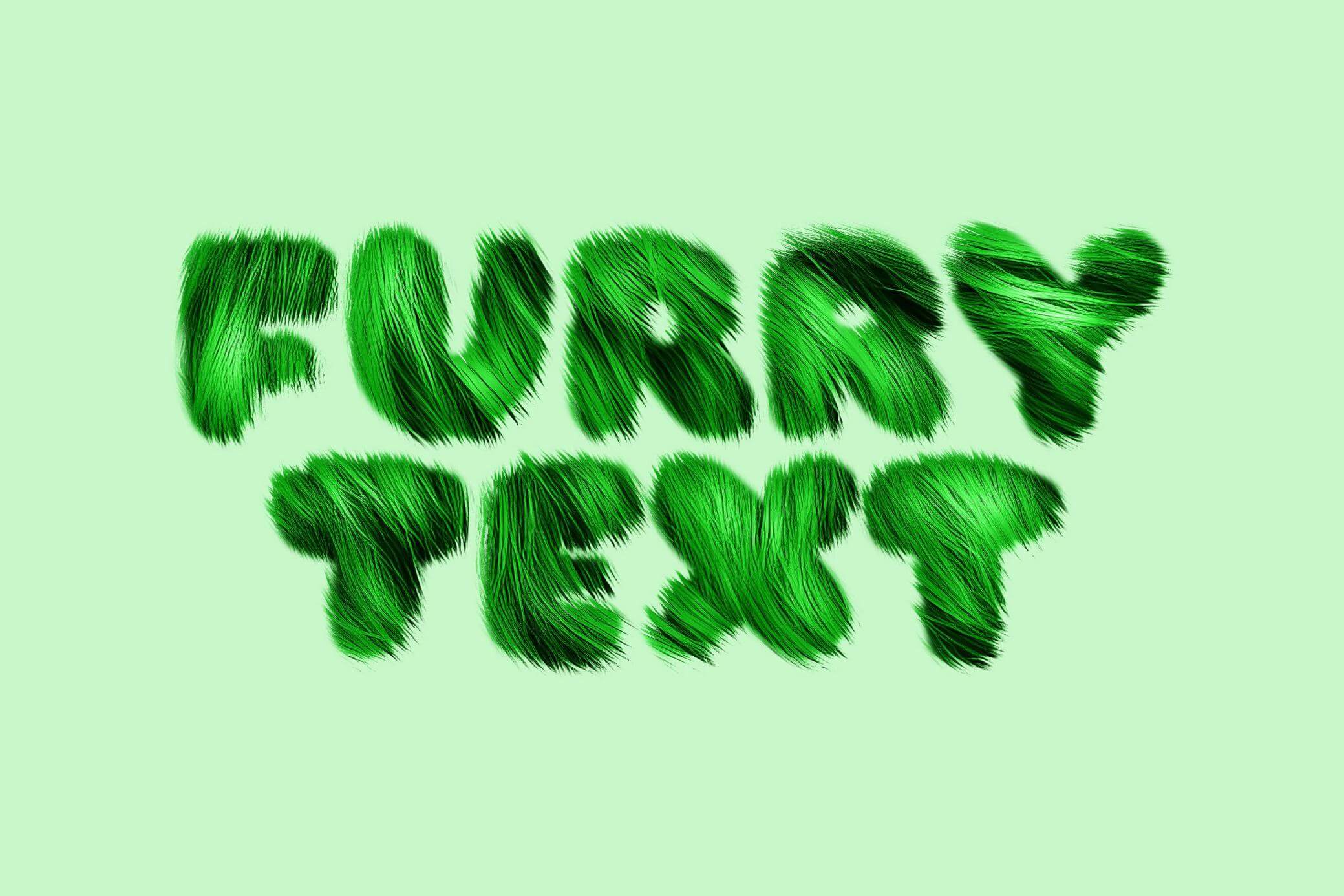 Free Soft Furry Text Effect PSD