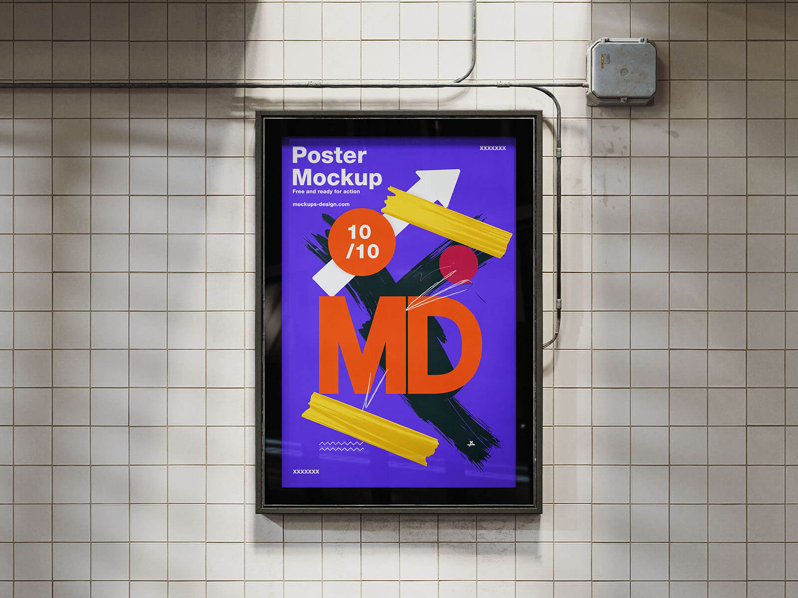 3 Free Indoor Wall Framed Poster Mockup PSD Files