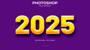 Free 2025 Photoshop Text Effect PSD