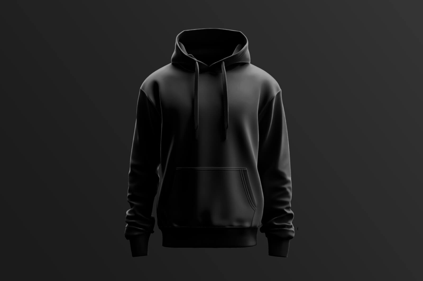 Free Black Hoodie Mockup PSD