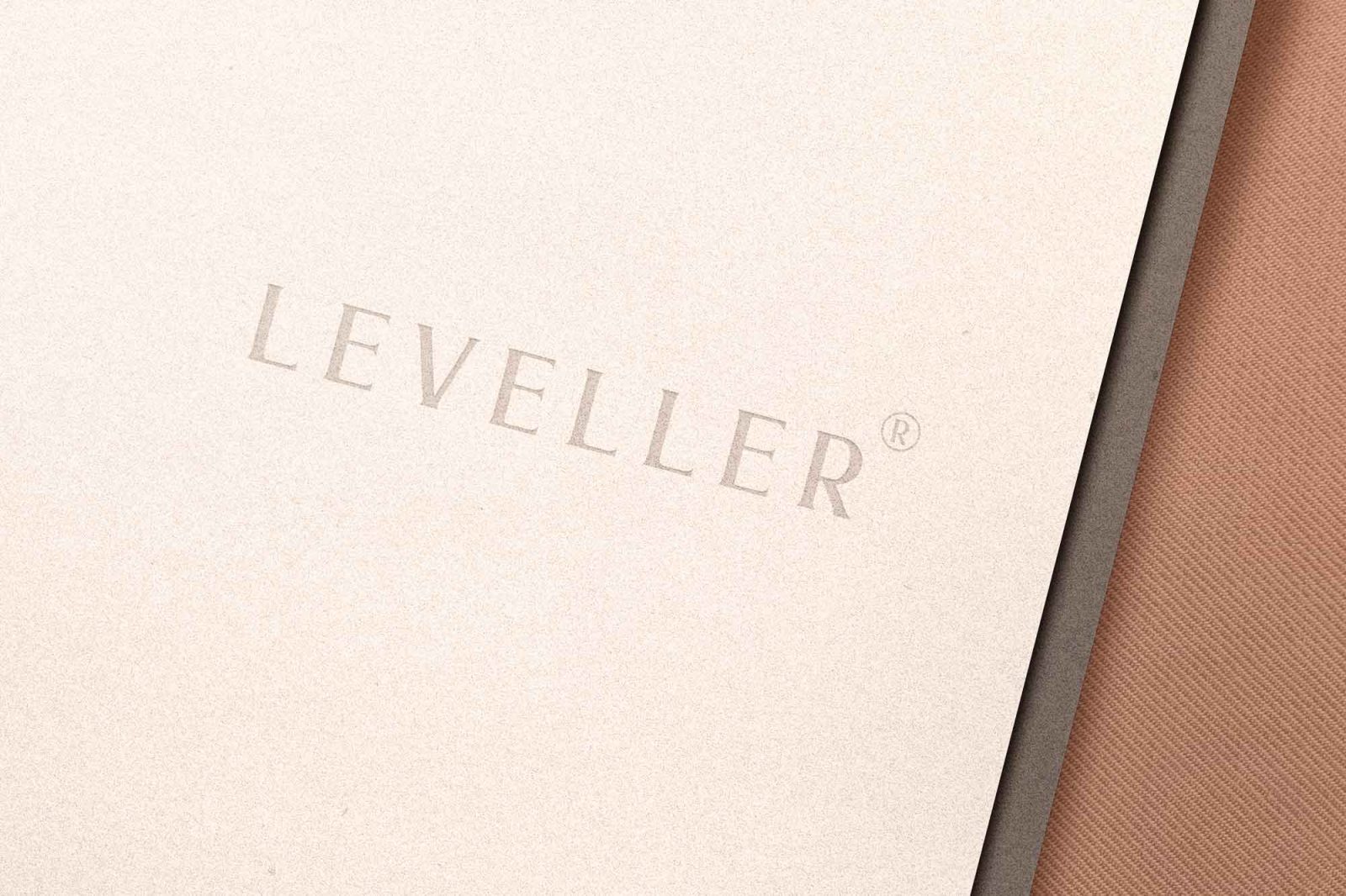 Free Branding Leveller Paper Logo Mockup PSD