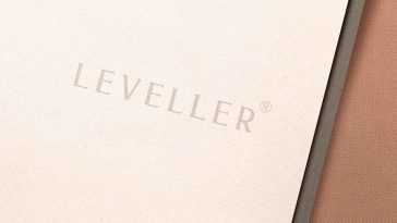 Free Branding Leveller Paper Logo Mockup PSD