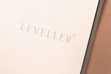 Free Branding Leveller Paper Logo Mockup PSD