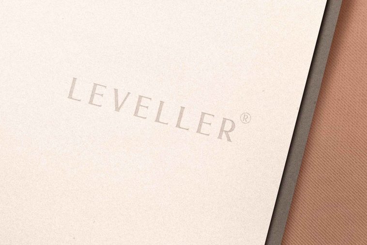 Free Branding Leveller Paper Logo Mockup PSD