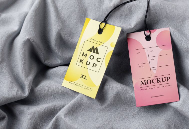 Free Fabric Label Tag Mockup PSD