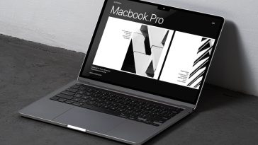 Free Macbook Pro Showcase Screen Mockup PSD