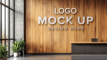 Free Office Wall Logo Mockups PSD