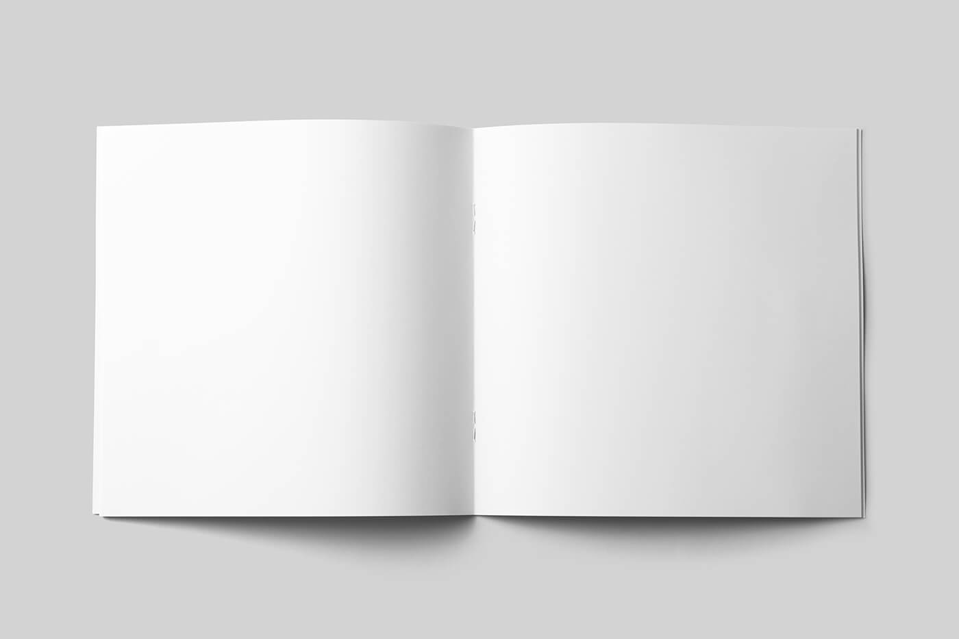 Free Open Square Magazine Mockup PSD