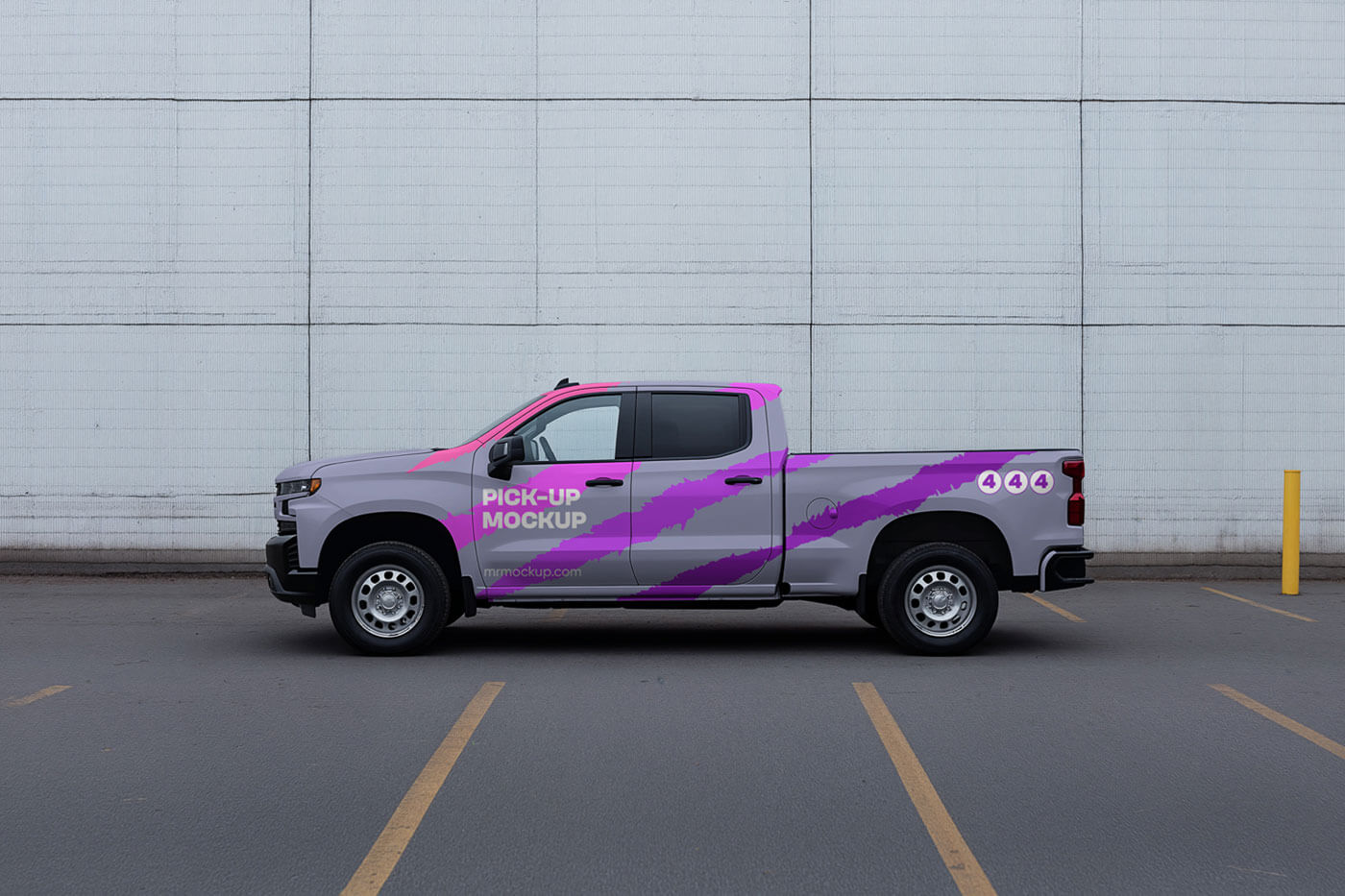 Free Pick-up on the Parking Mockup PSD