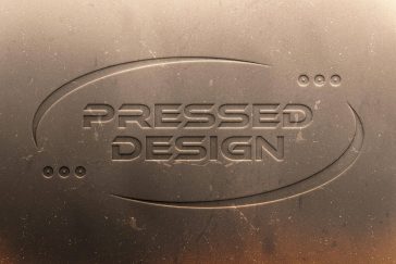 Free Pressed Text And Logo Mockup PSD