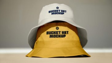 Free Two Bucket Hat Mockups