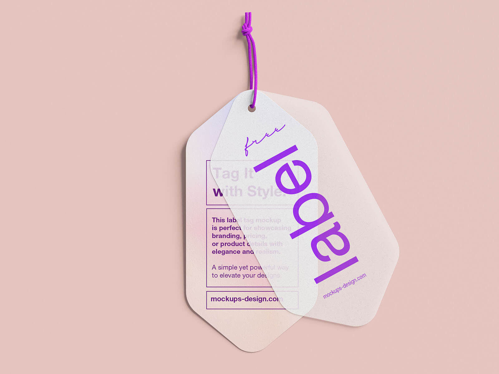 3 Free Frosted Card Hanging Tag Mockup PSD Files