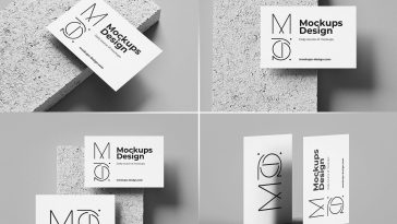 4 Free Minimalistic Business Card Mockup PSD Files3