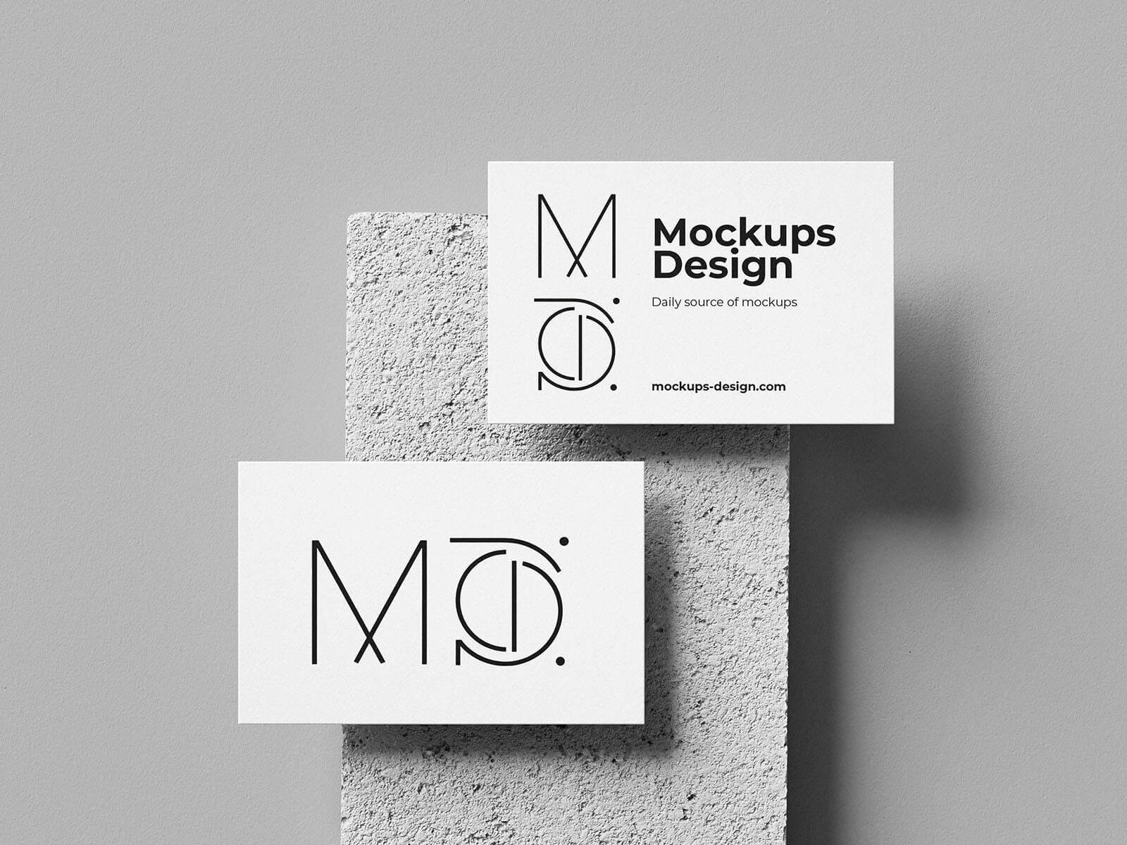 4 Free Minimalistic Business Card Mockup PSD Files