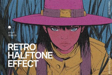 Free Comic Halftone Print Effect PSD file