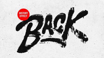 Free Distort Print Text And Logo Effect PSD