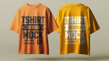 Free Front And Back T-shirt Mockups PSD