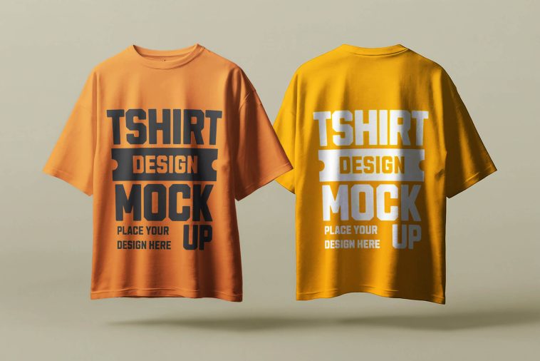 Free Front And Back T-shirt Mockups PSD