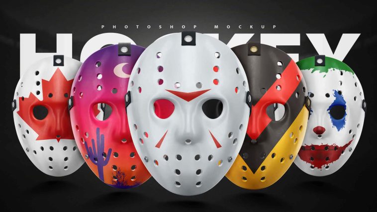 Free Hockey Face Mask PSD Template