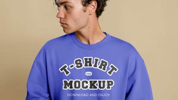 Free Men’s Modern T-Shirt Mockup PSD