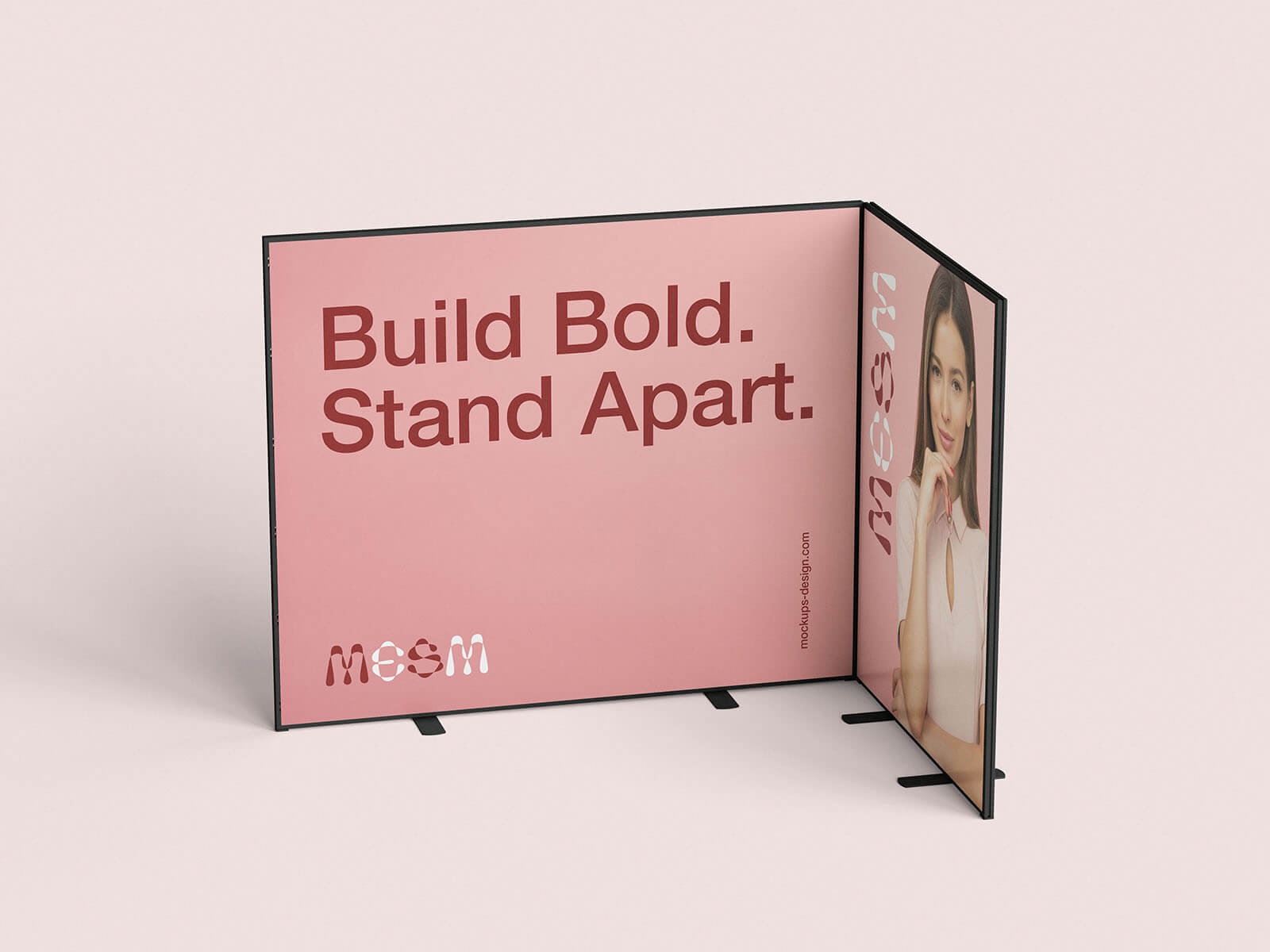 Free Modular Exhibition Backdrop Mockup PSD Set