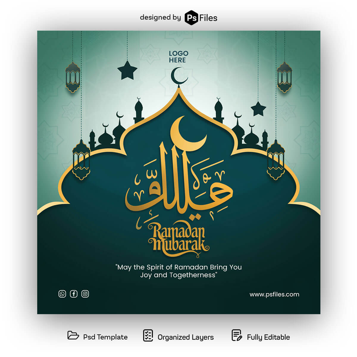 Free-Ramadan-Kareem-Social-Media-Poster-PSD-2025.