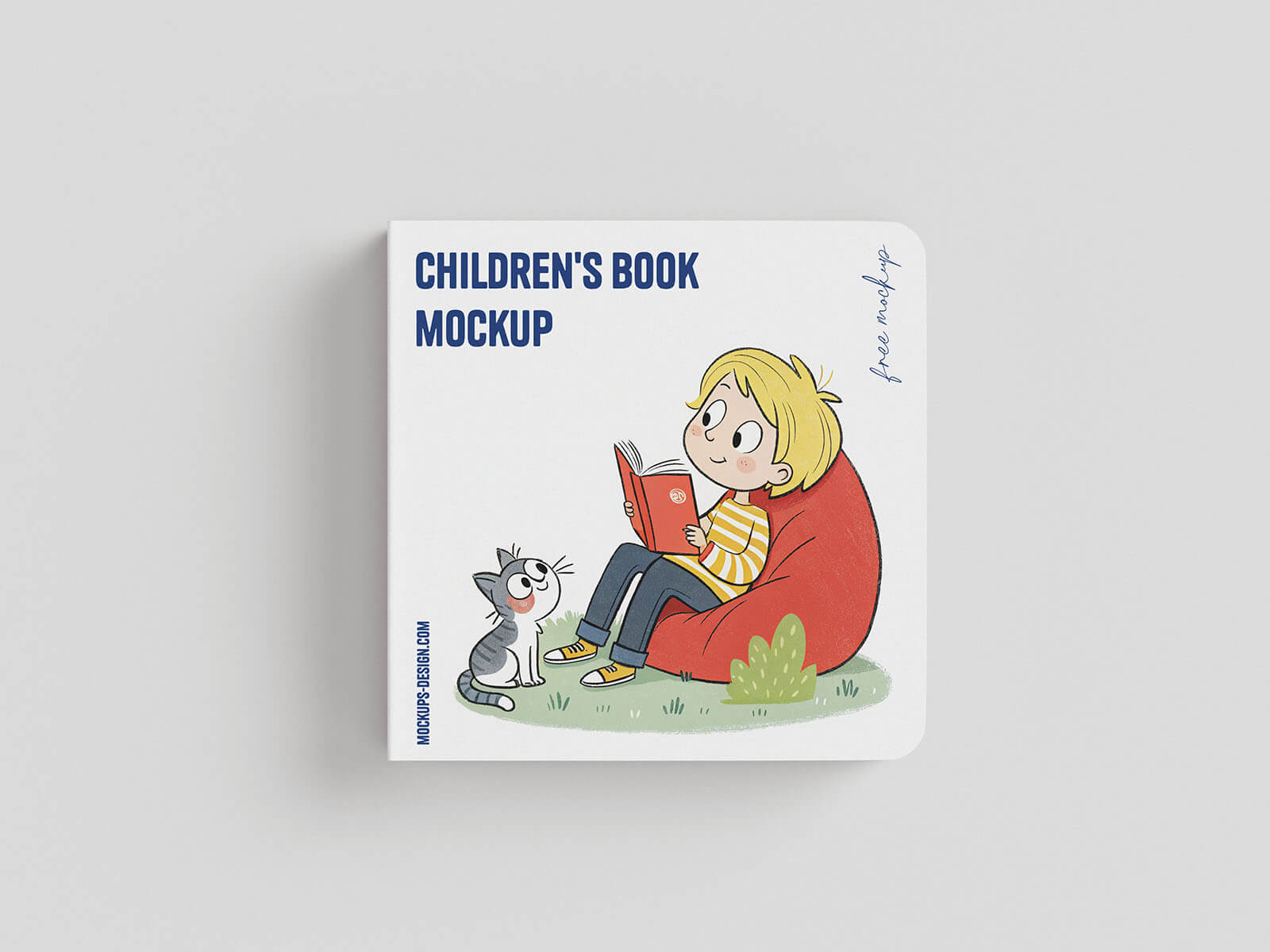 7 Free Softcover Square Children’s Book Mockup PSD Files