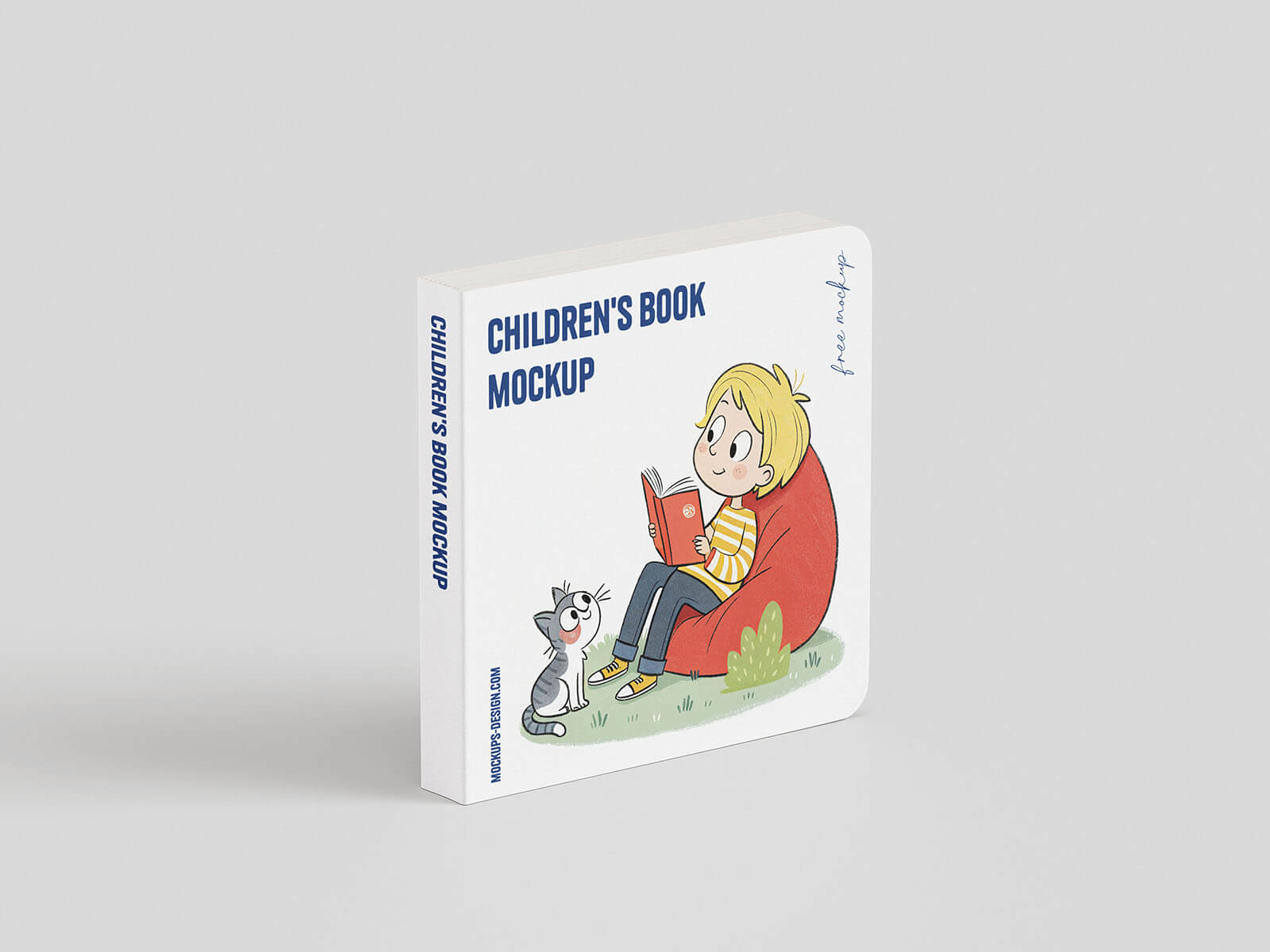 7 Free Softcover Square Children’s Book Mockup PSD Files