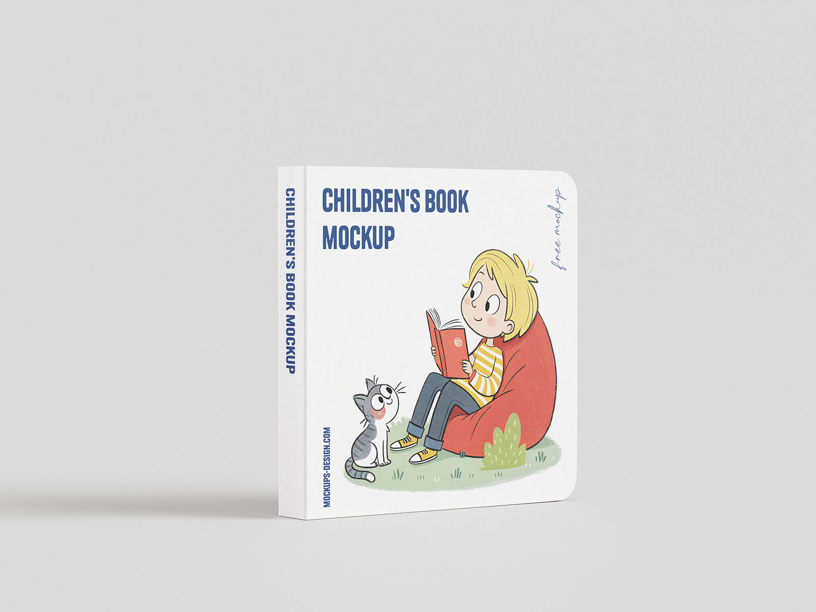 7 Free Softcover Square Children’s Book Mockup PSD Files