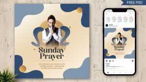 Free Sunday Prayer Social Media Post Design PSD