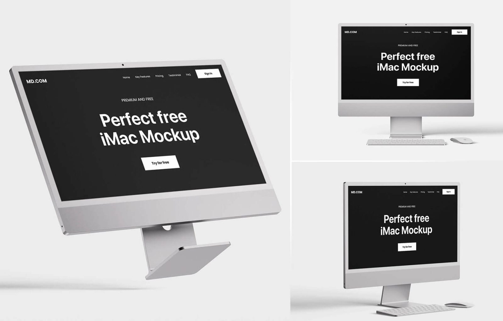 3 Free M4 Apple iMac Mockup PSD Files