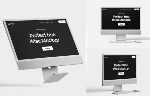 3 Free M4 Apple iMac Mockup PSD Files
