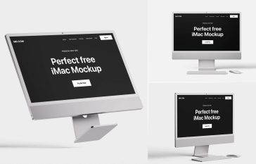3 Free M4 Apple iMac Mockup PSD Files