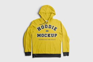 Free Crumpled Hoodie Mockup PSD