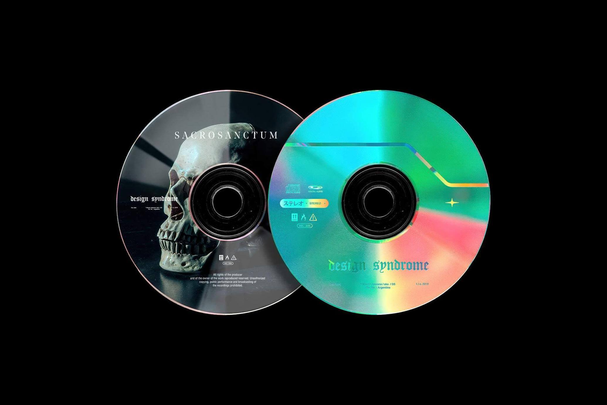 Free Distressed CD Cover Mockup PSD