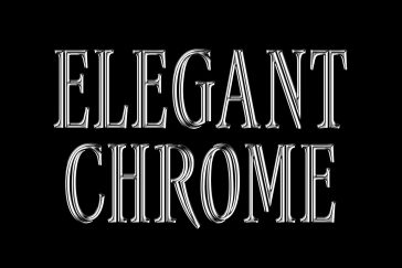 Free Elegant Chrome Text Effect PSD