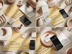 Free Elegant Stationery Mockups PSD Set